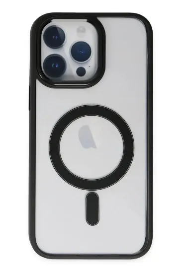 Newface iPhone 14 Pro Kılıf Room Magneticsafe Silikon - Siyah resmi