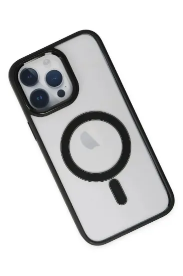 Newface iPhone 14 Pro Kılıf Room Magneticsafe Silikon - Siyah resmi