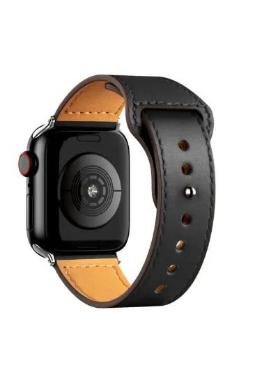 Newface Apple Watch 38mm KR415 Luaz Deri Kordon - Siyah resmi