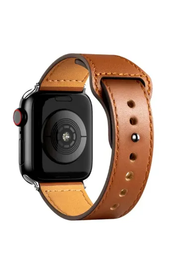 Newface Apple Watch 38mm KR415 Luaz Deri Kordon - Kahverengi resmi