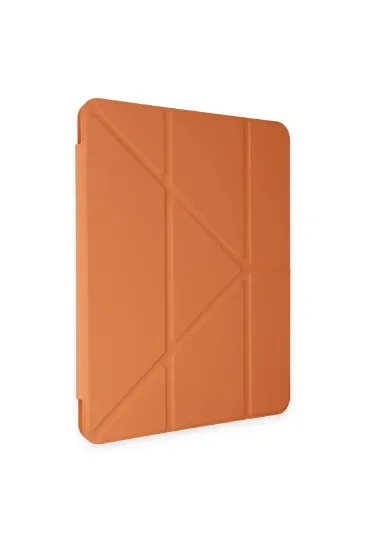 Newface iPad Pro 11 (2018) Kılıf Kalemlikli Mars Tablet Kılıfı - Turuncu resmi