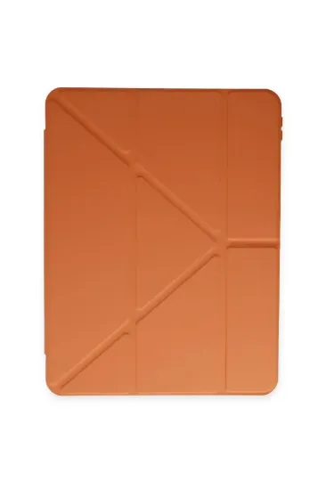 Newface iPad Pro 11 (2018) Kılıf Kalemlikli Mars Tablet Kılıfı - Turuncu resmi