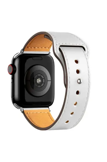 Newface Apple Watch 38mm KR415 Luaz Deri Kordon - Beyaz resmi