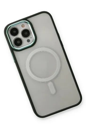 Newface iPhone 14 Pro Max Kılıf Room Magneticsafe Silikon - Köknar Yeşili resmi