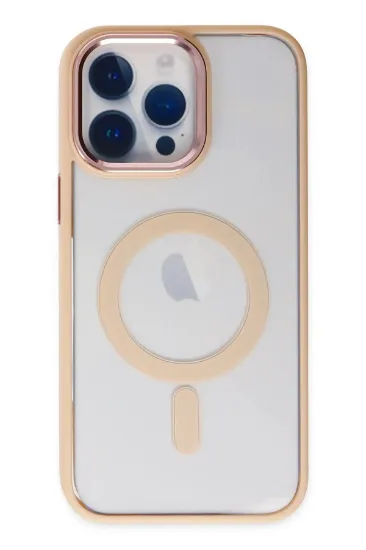 Newface iPhone 14 Pro Max Kılıf Room Magneticsafe Silikon - Pudra resmi