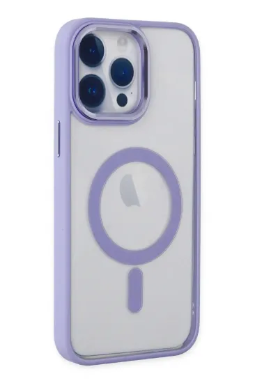 Newface iPhone 14 Pro Max Kılıf Room Magneticsafe Silikon - Lila resmi