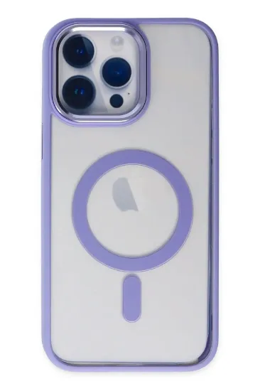 Newface iPhone 14 Pro Max Kılıf Room Magneticsafe Silikon - Lila resmi