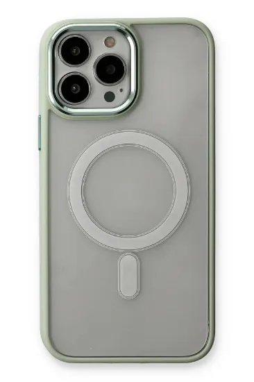 Newface iPhone 14 Pro Max Kılıf Room Magneticsafe Silikon - Su Yeşili resmi