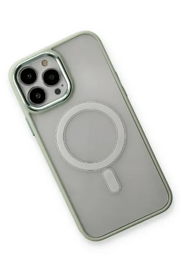 Newface iPhone 14 Pro Max Kılıf Room Magneticsafe Silikon - Su Yeşili resmi