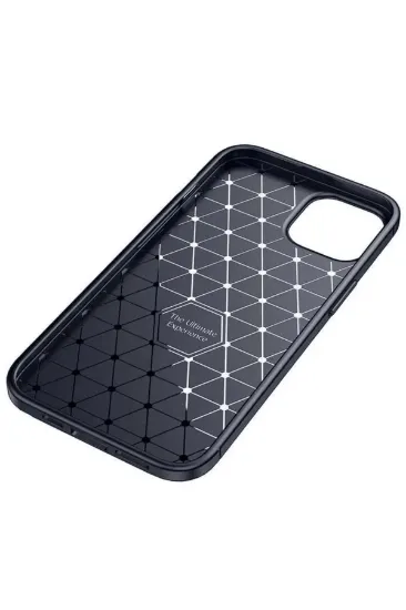 Newface iPhone 14 Kılıf Auto Focus Karbon Kapak - Lacivert resmi