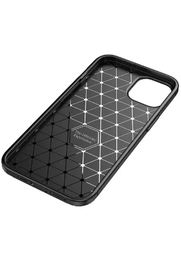Newface iPhone 14 Plus Kılıf Auto Focus Karbon Kapak - Lacivert resmi