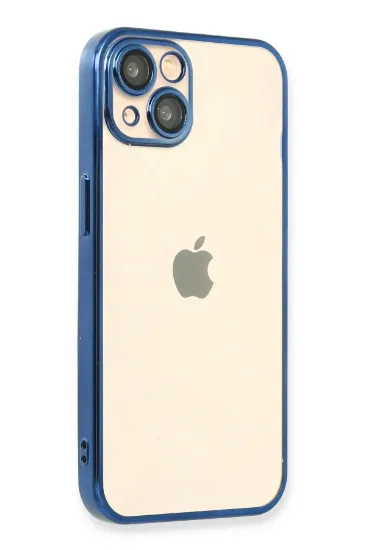 Newface iPhone 14 Kılıf Razer Lensli Silikon - Açık Mavi resmi