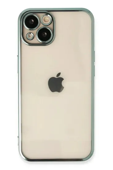 Newface iPhone 14 Plus Kılıf Razer Lensli Silikon - Yeşil resmi