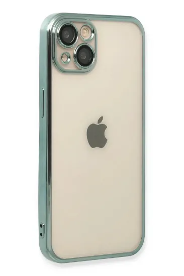 Newface iPhone 14 Plus Kılıf Razer Lensli Silikon - Yeşil resmi