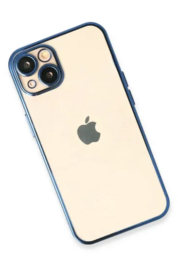 Newface iPhone 14 Plus Kılıf Razer Lensli Silikon - Açık Mavi resmi