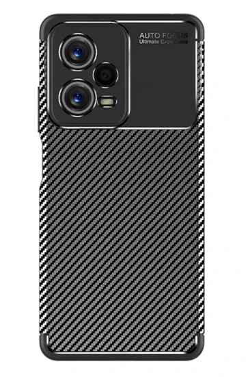 Newface Xiaomi Poco X5 5G Kılıf Auto Focus Karbon Kapak - Siyah resmi
