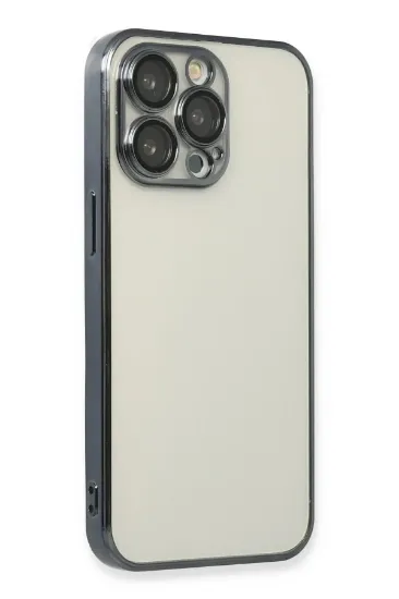 Newface iPhone 14 Pro Max Kılıf Razer Lensli Silikon - Siyah resmi