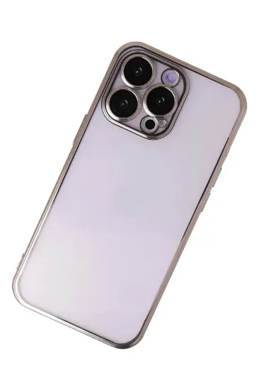Newface iPhone 14 Pro Max Kılıf Razer Lensli Silikon - Gold resmi