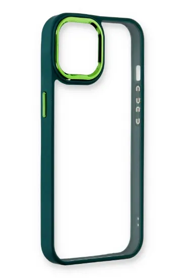 Newface iPhone 14 Plus Kılıf Dora Kapak - Haki Yeşil resmi