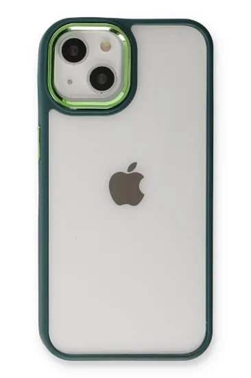 Newface iPhone 14 Plus Kılıf Dora Kapak - Haki Yeşil resmi