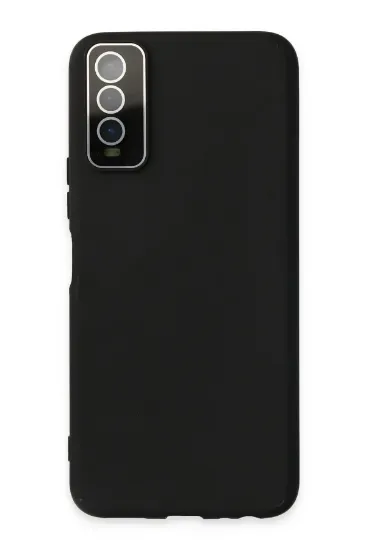 Newface Vivo Y11S Kılıf Lansman Glass Kapak - Siyah resmi