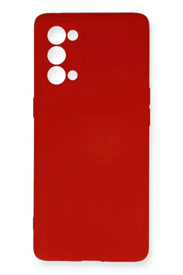 Newface Oppo Reno 5 Pro Kılıf Nano içi Kadife Silikon - Kırmızı resmi