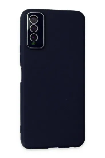 Newface Vivo Y11S Kılıf Lansman Glass Kapak - Lacivert resmi