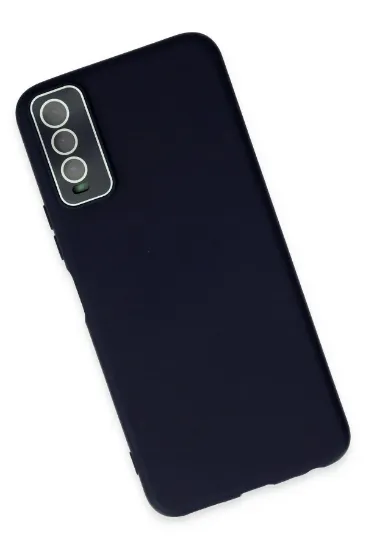 Newface Vivo Y11S Kılıf Lansman Glass Kapak - Lacivert resmi