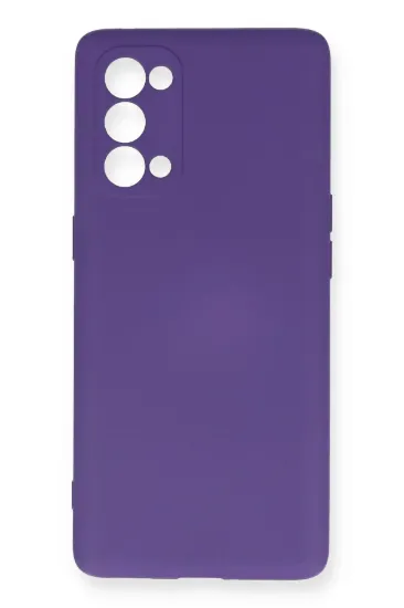Newface Oppo Reno 5 Pro Kılıf Nano içi Kadife Silikon - Mor resmi