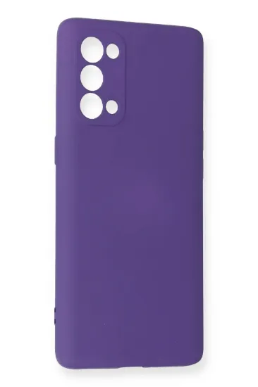 Newface Oppo Reno 5 Pro Kılıf Nano içi Kadife Silikon - Mor resmi