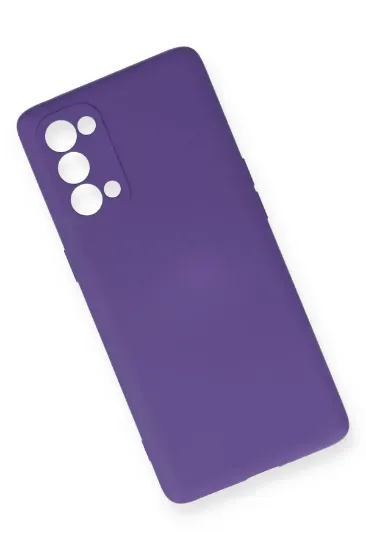 Newface Oppo Reno 5 Pro Kılıf Nano içi Kadife Silikon - Mor resmi