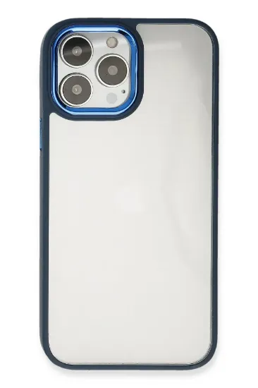 Newface iPhone 14 Pro Max Kılıf Dora Kapak - Mavi resmi