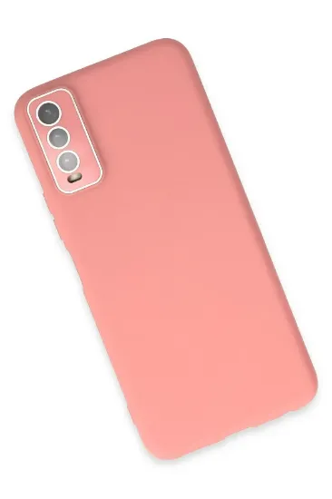 Newface Vivo Y11S Kılıf Lansman Glass Kapak - Pembe resmi