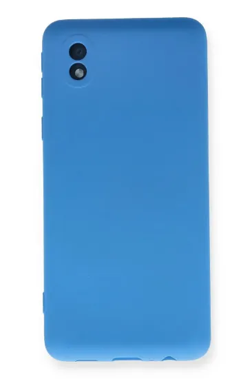 Newface Samsung Galaxy A01 Core Kılıf Nano içi Kadife Silikon - Mavi resmi