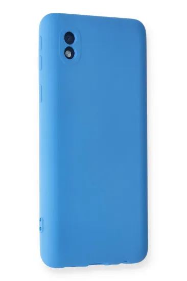 Newface Samsung Galaxy A01 Core Kılıf Nano içi Kadife Silikon - Mavi resmi