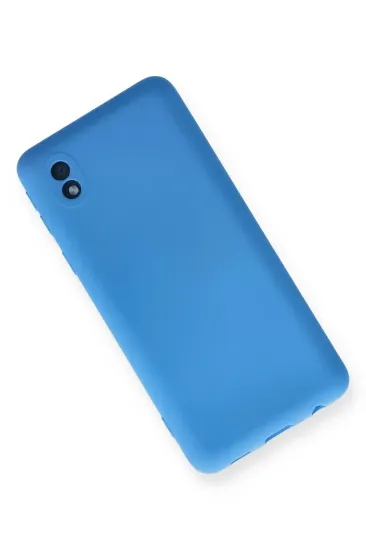 Newface Samsung Galaxy A01 Core Kılıf Nano içi Kadife Silikon - Mavi resmi