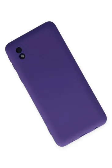 Newface Samsung Galaxy A01 Core Kılıf Nano içi Kadife Silikon - Mor resmi