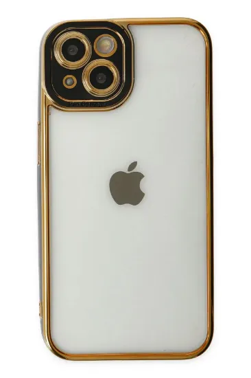 Newface iPhone 14 Plus Kılıf Liva Lens Silikon - Siyah resmi