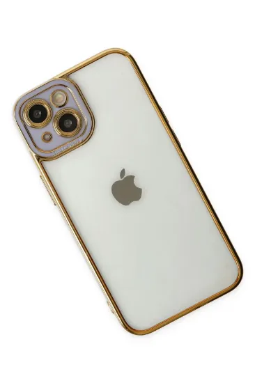 Newface iPhone 14 Plus Kılıf Liva Lens Silikon - Lila resmi