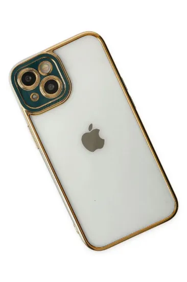 Newface iPhone 14 Plus Kılıf Liva Lens Silikon - Yeşil resmi