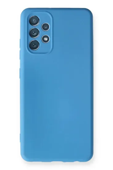 Newface Samsung Galaxy A32 Kılıf Nano içi Kadife Silikon - Mavi resmi