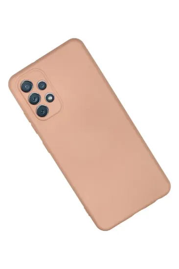 Newface Samsung Galaxy A32 Kılıf Nano içi Kadife Silikon - Pudra resmi