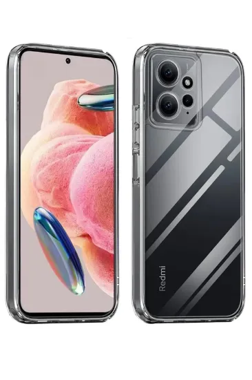 Newface Xiaomi Redmi Note 12 4G Kılıf Lüx Şeffaf Silikon resmi
