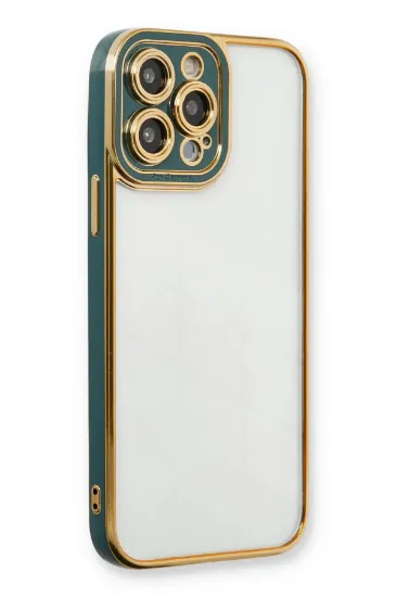 Newface iPhone 14 Pro Kılıf Liva Lens Silikon - Yeşil resmi
