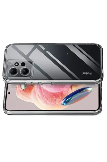 Newface Xiaomi Redmi Note 12 4G Kılıf Lüx Şeffaf Silikon resmi