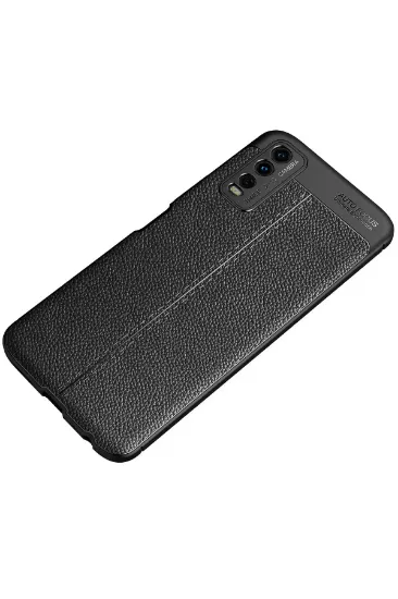 Newface Vivo Y11S Kılıf Auto Focus Kapak - Siyah resmi