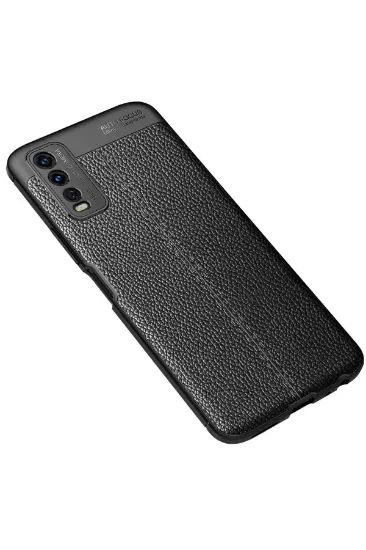 Newface Vivo Y11S Kılıf Auto Focus Kapak - Siyah resmi