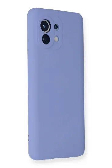 Newface Xiaomi Mi 11 Kılıf Nano içi Kadife Silikon - Lila resmi
