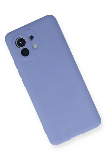 Newface Xiaomi Mi 11 Kılıf Nano içi Kadife Silikon - Lila resmi