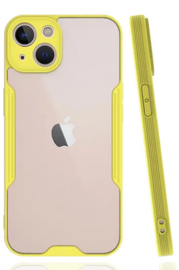 Newface iPhone 14 Kılıf Platin Silikon - Sarı resmi